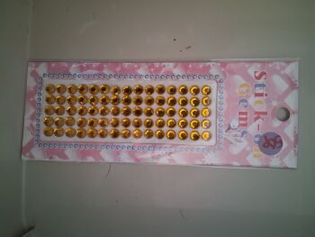Stick on Gems -Gold (large)  NOW HALF PRICE