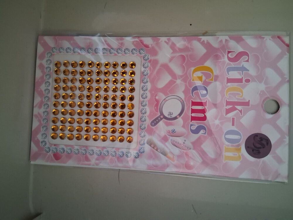 Stick on Gems -Gold NOW HALF PRICE