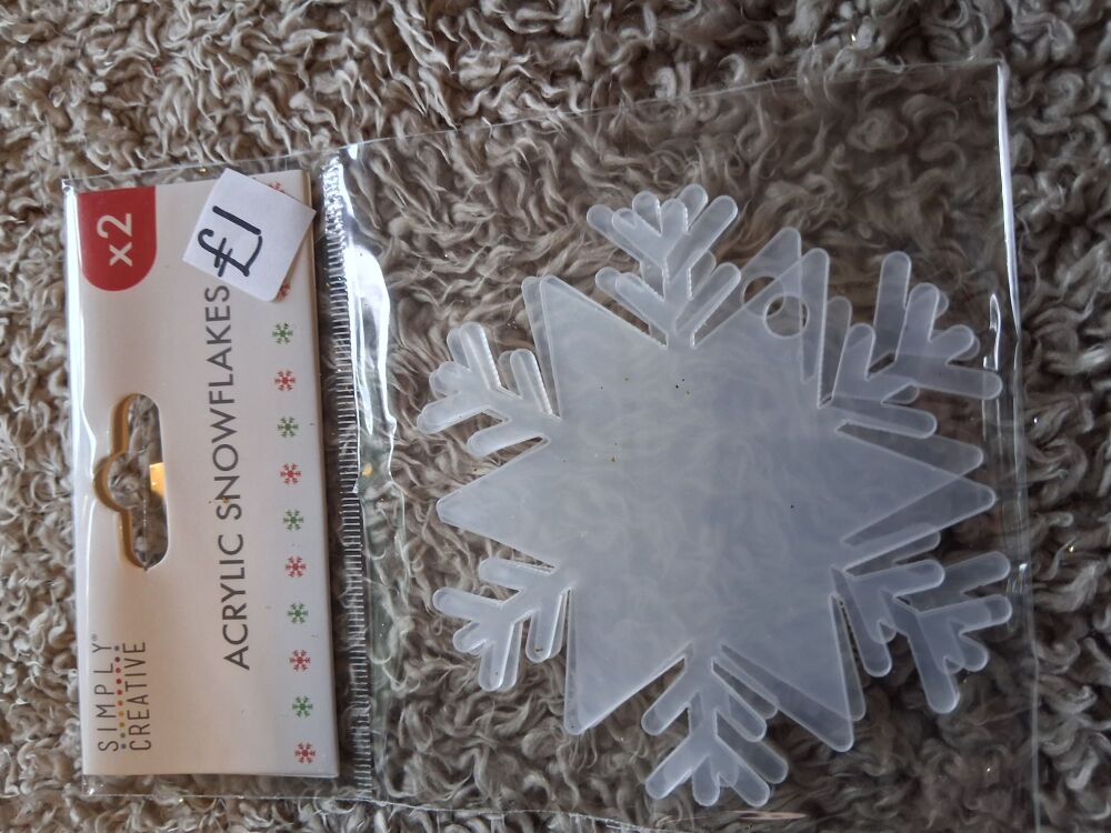 Acrylic Snowflake - Pack of 2