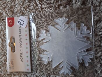 Acrylic Snowflake - Pack of 2