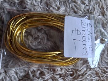 Elastic - Gold - 2 metres