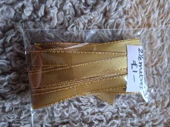 Ribbon - Gold/Gold Edge - 2.5 metres