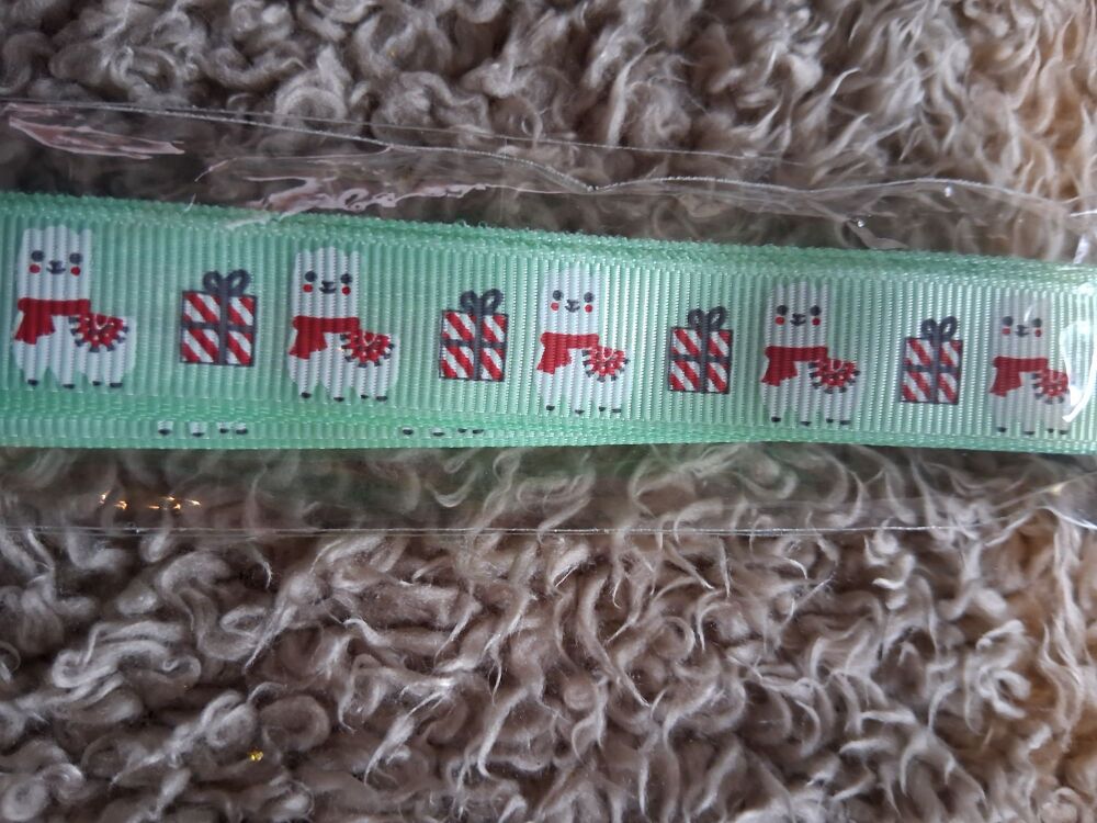 Ribbon - Llama/Presents - 2 metres