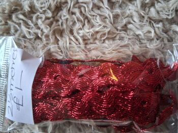 Ric Rac - Red Glitter 2.5 metres