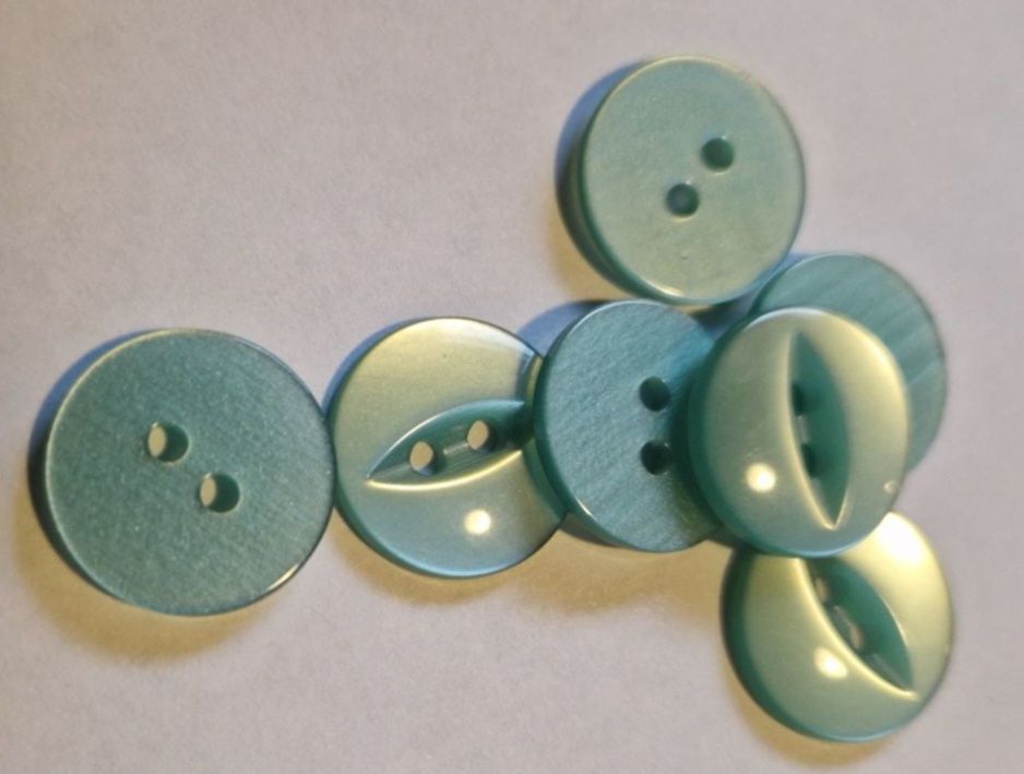 Aqua /Green Fisheye Button 19mm (Pack of 8)