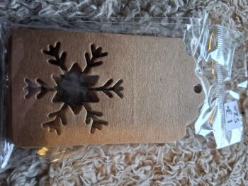 Snowflake Gift Tags - Pack of 25 (String/ribbon NOT included)
