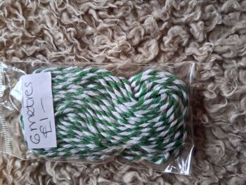 Twine - Green/White - 6 metres