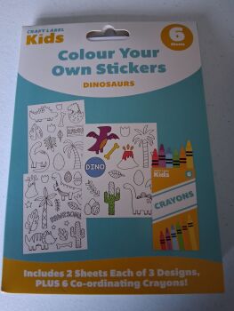 Kids Craft Set - Create your own stickers - Dinosaur