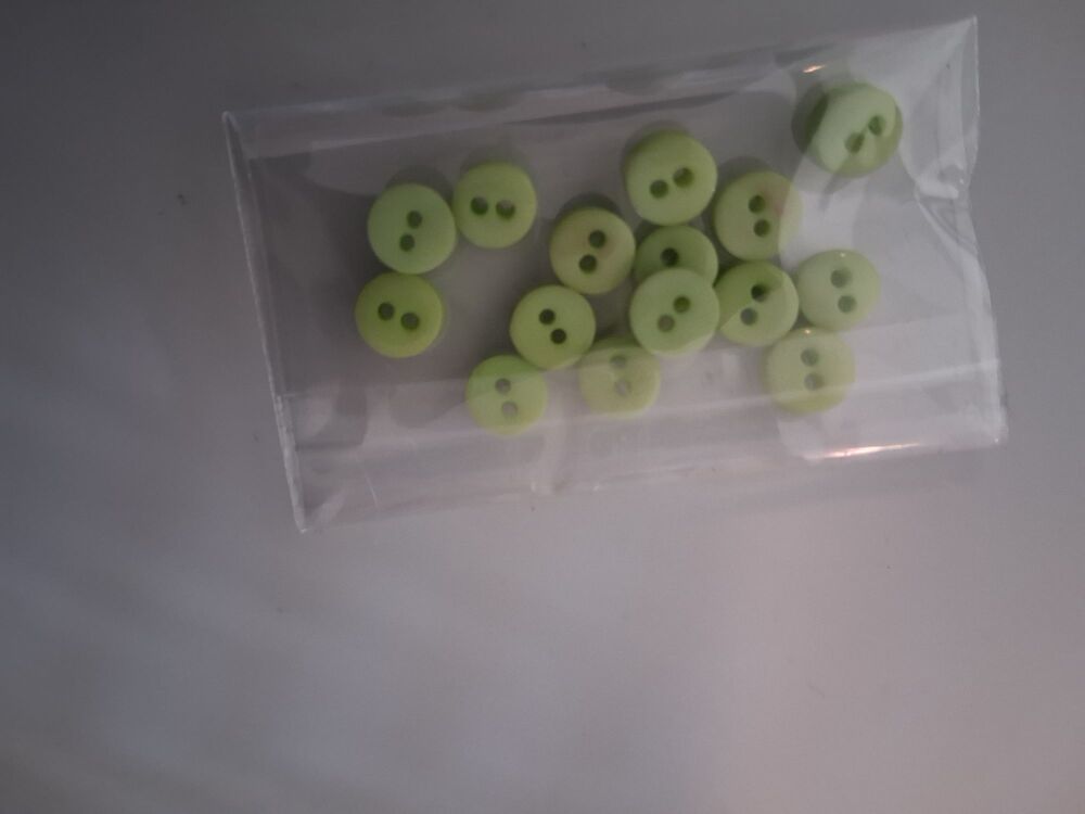 Green Button 6mm (Pack of 15)