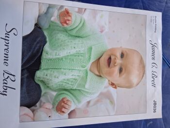 James C Brett Knitting Pattern JB036 - Cardigan / Hat/ Scarf 12-22"