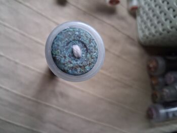 Recycled Corn Husk Buttons - Blue 15mm (each)