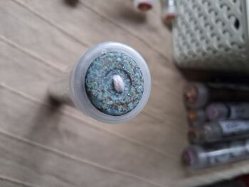 Recycled Corn Husk Buttons - Blue 18mm(each)