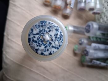 Recycled Plastic Buttons - Blue 20mm (each)