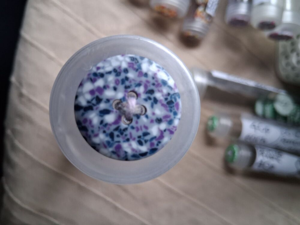 Recycled Plastic Buttons - Purple 18mm (each)