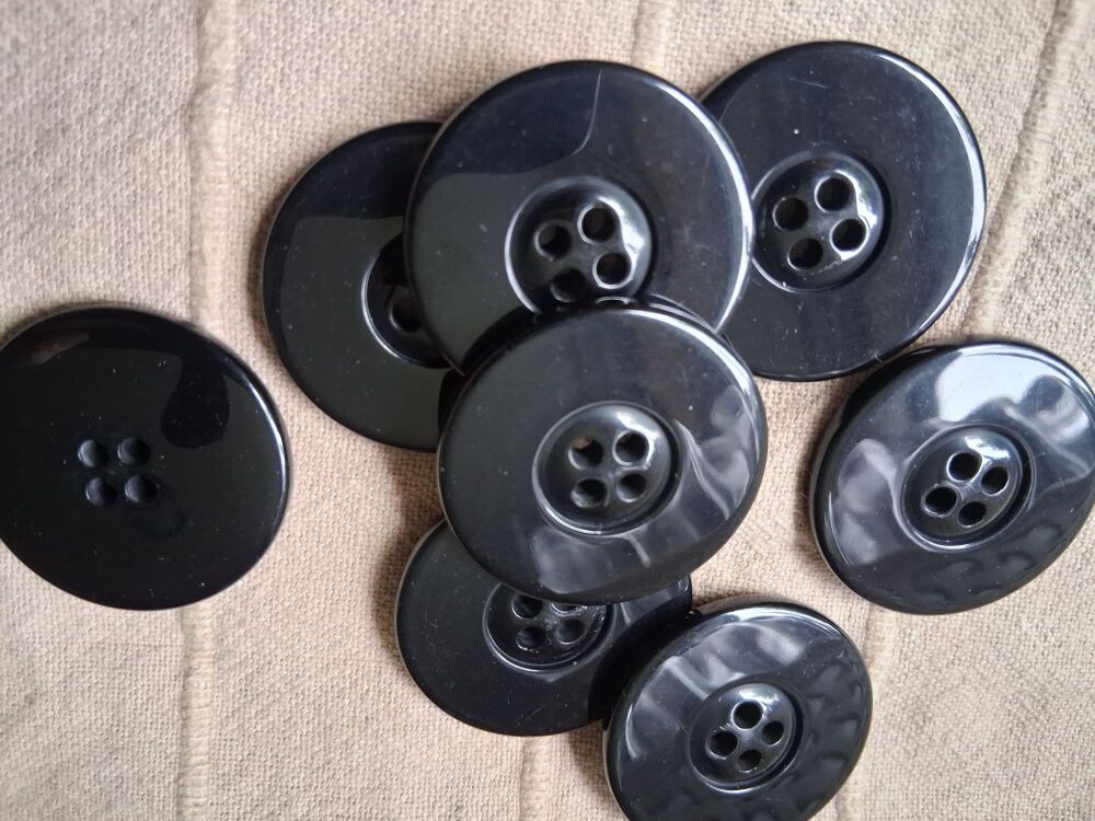 Black Buttons 38mm (each)