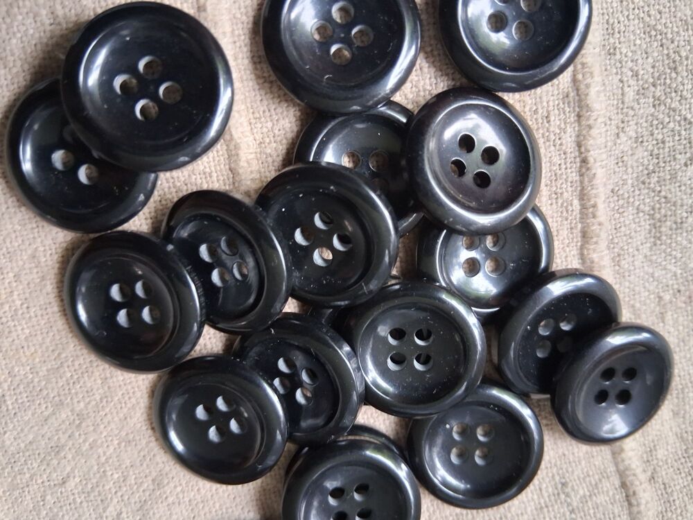 Black Buttons 20mm (each)