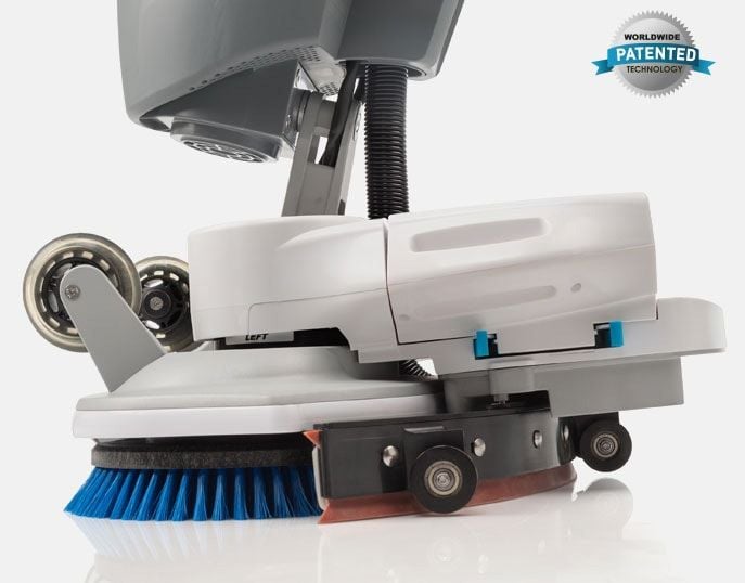 a close up of the imop scrubber dryer