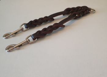 12mm Wide Plaited Leather Coupler/Splitter VARIOUS COLOURS AVAILABLE
