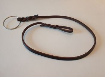 100cm (3ft3) Plaited Leather High Security Key Strap/Lanyard