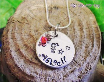 Little Girl Disc Necklace