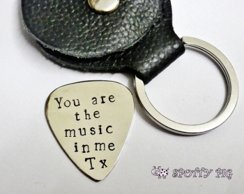 You are the music in me, Personalised Guitar Pick & Pouch Gift
