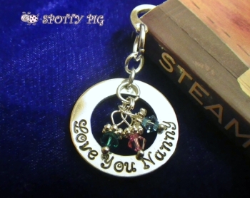 Personalised Silver Plated Bookmark Gift with Swarovski Crystal Birthstones