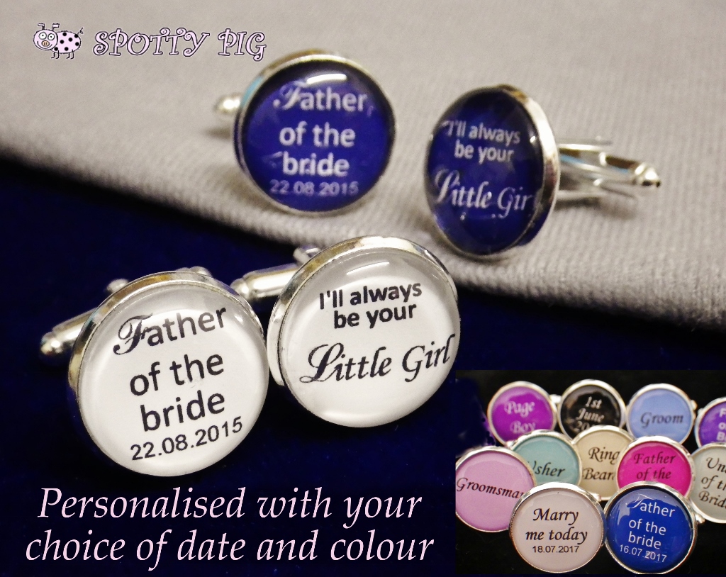 <!-- C50 -->Father of the Bride Cufflinks - I'll Always be your little girl