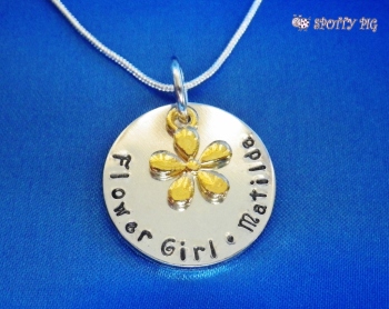 Personalised Flower Girl Necklace 4 FOR THE PRICE OF 3!!