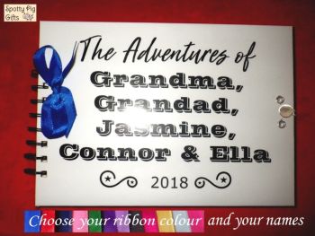 Personalised Names 'The Adventures of...' Scrapbook, Journal or Photos