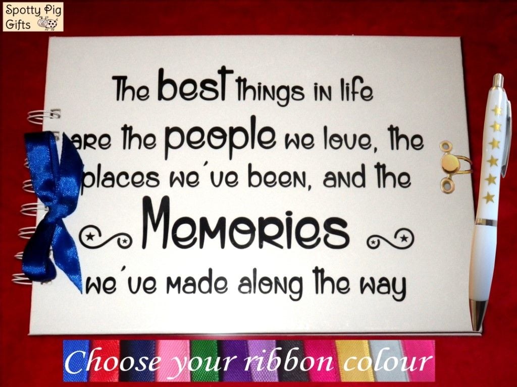  'The Best Things in Life'  Memory & Photo Book, Scrapbook Journal for your Keepsakes, A5