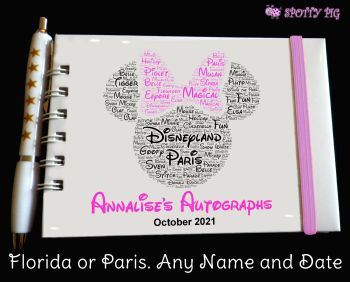 Personalised Pink Minnie Mouse Autograph Book