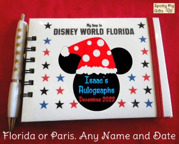 Personalised Mickey Mouse Xmas Autograph Book
