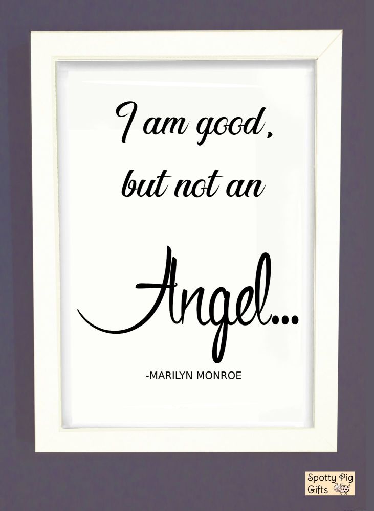 Prints Wall Art Set of 2 Marilyn Monroe & Quote Framed or Unframed Picture Poster Bubblegum A3, A4, A5