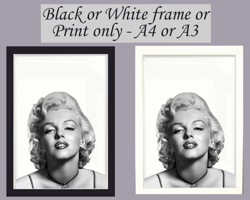 <!-- B51 -->Print Wall Art Marilyn Monroe Picture Poster Hollywood Icon Fra