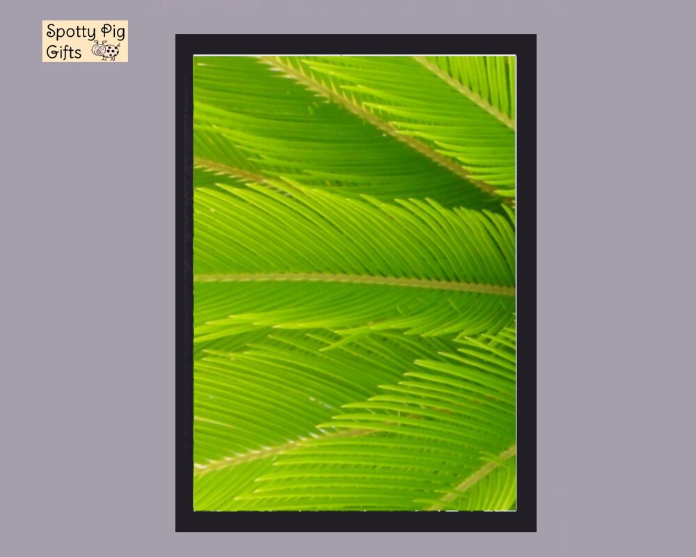 Botanical Print Palm Leaf Frameless or Framed Wall Art Green Nature Picture Gift A3, A4, A5