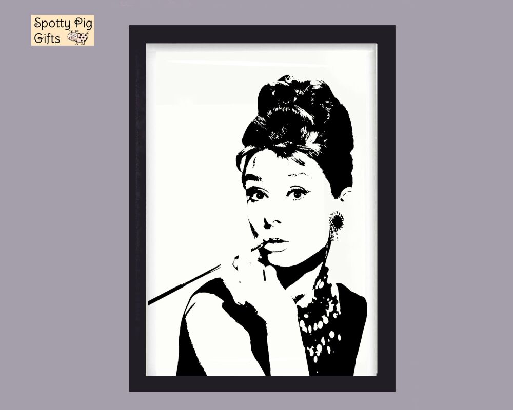 Prints Wall Art Set of 3 Marilyn Monroe Audrey Hepburn A3, A4, A5 Framed or Unframed Picture Poster