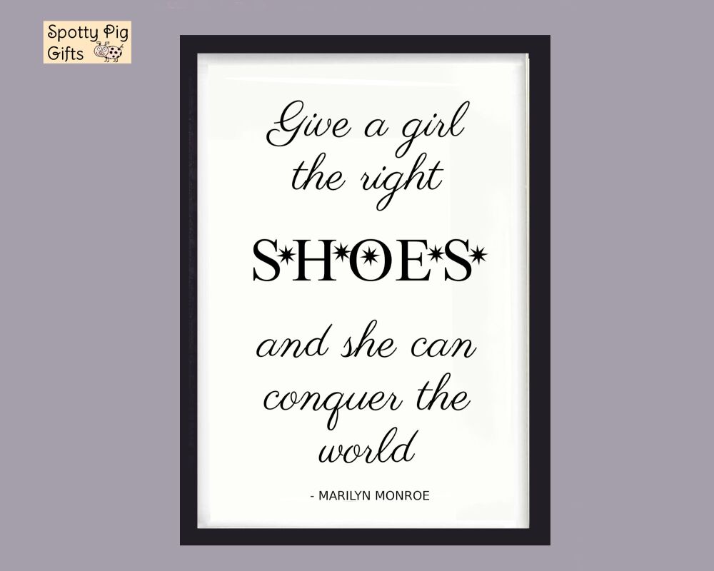 Print Wall Art Quote Marilyn Monroe Picture Poster Hollywood Icon Framed or Unframed A3, A4, A5