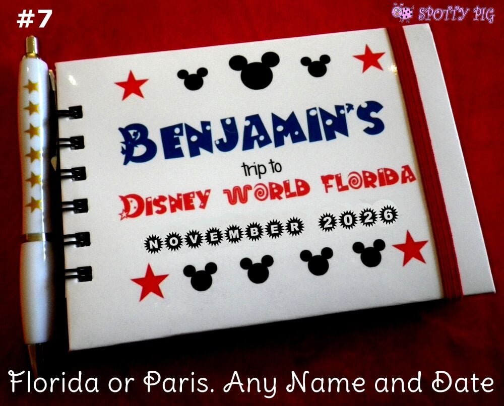 Personalised Disney Autograph Book for Paris or Florida