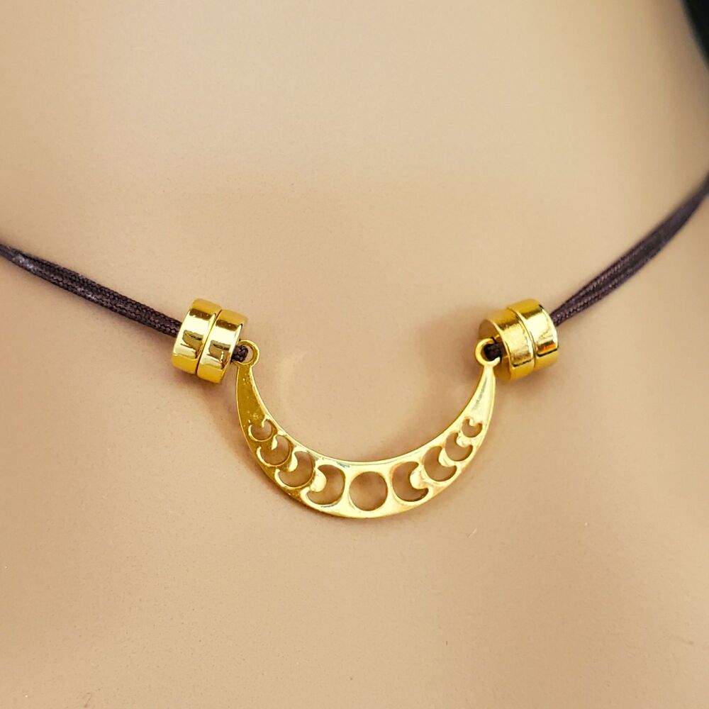 Moon Phase Crescent Necklace