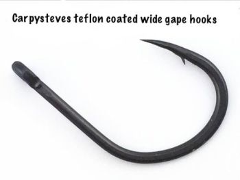 Carpysteves Wide Gape Hooks Size 8 Micro-Barbed