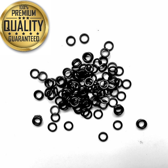 10 x Carpysteves Matt Black Anti Glare Round Rig Rings 2mm (Micro)