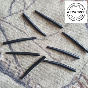 8 x Carpysteves Black Anti Tangle 35mm Sleeves