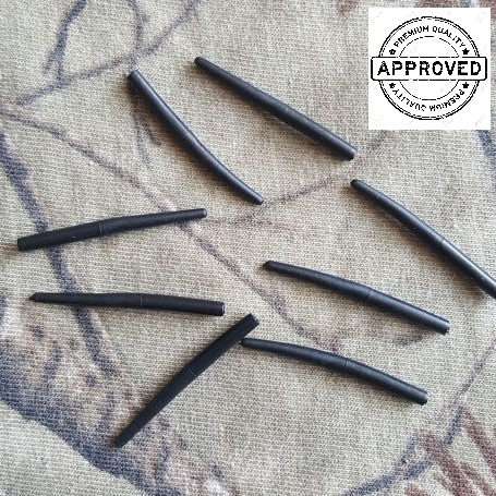 8 x Carpysteves Black Anti Tangle 35mm Sleeves