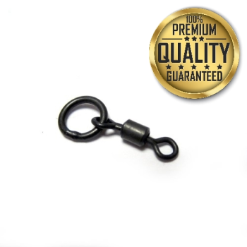 10 x Carpysteves Matt Black Teflon Coated Anti Glare Hook/Mini Ring Swivels