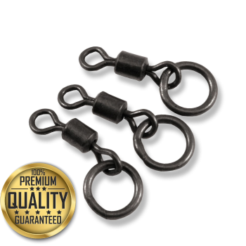 10 x Carpysteves Matt Black Teflon Coated Anti Glare Size 8 Ring Swivels