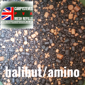 Carpysteves Pre-Tied Standard Pva Mesh Halibut/Amino Pellet Bait Balls x 40