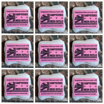 SPECIAL OFFER: Carpysteves All Season Pva Mesh Refill 25mm x 8 plus 1 Refill Free (narrow)