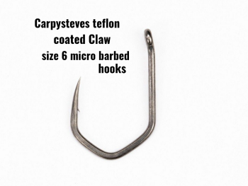 New Product; Carpysteves Claw size 6 micro barbed hooks