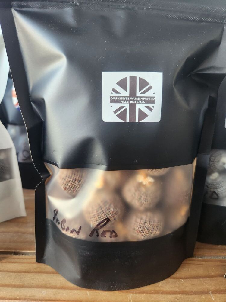 80 x Carpysteves Robin Red Pva Mesh Bait Balls