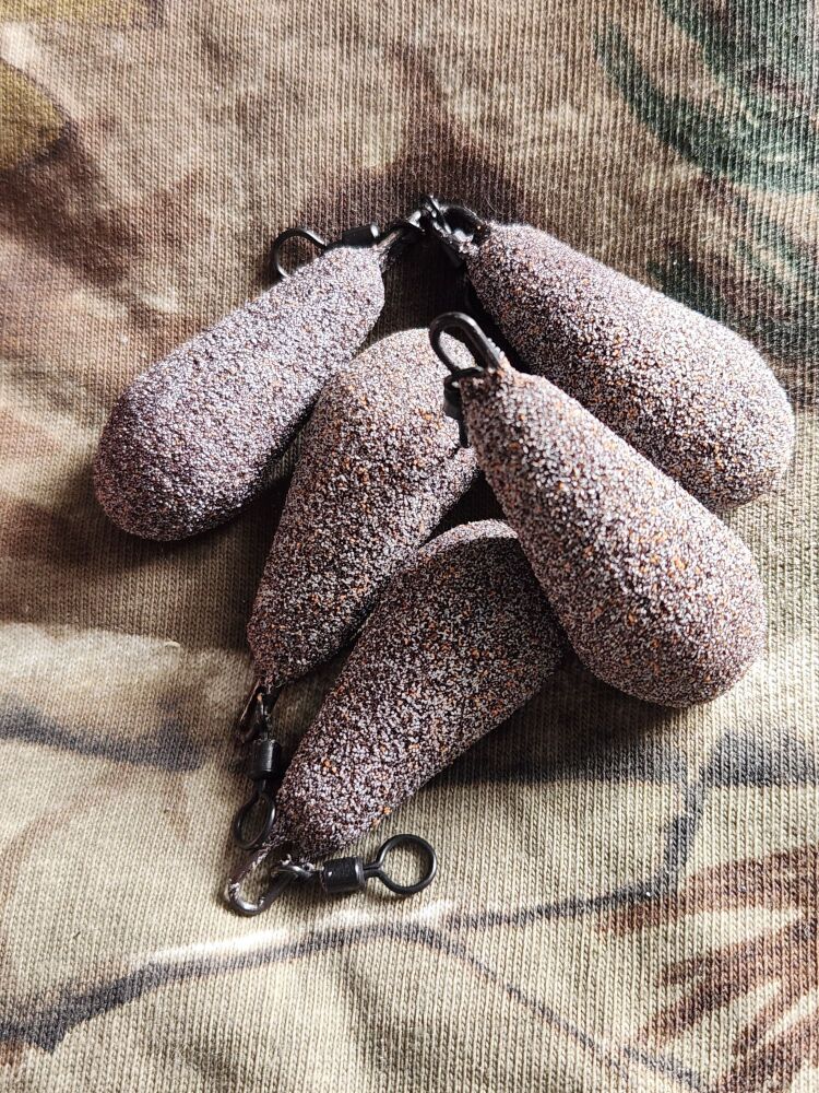 New Product; 5 x Carpysteves 2oz Camo Clay Textured Distance Pear  Leads